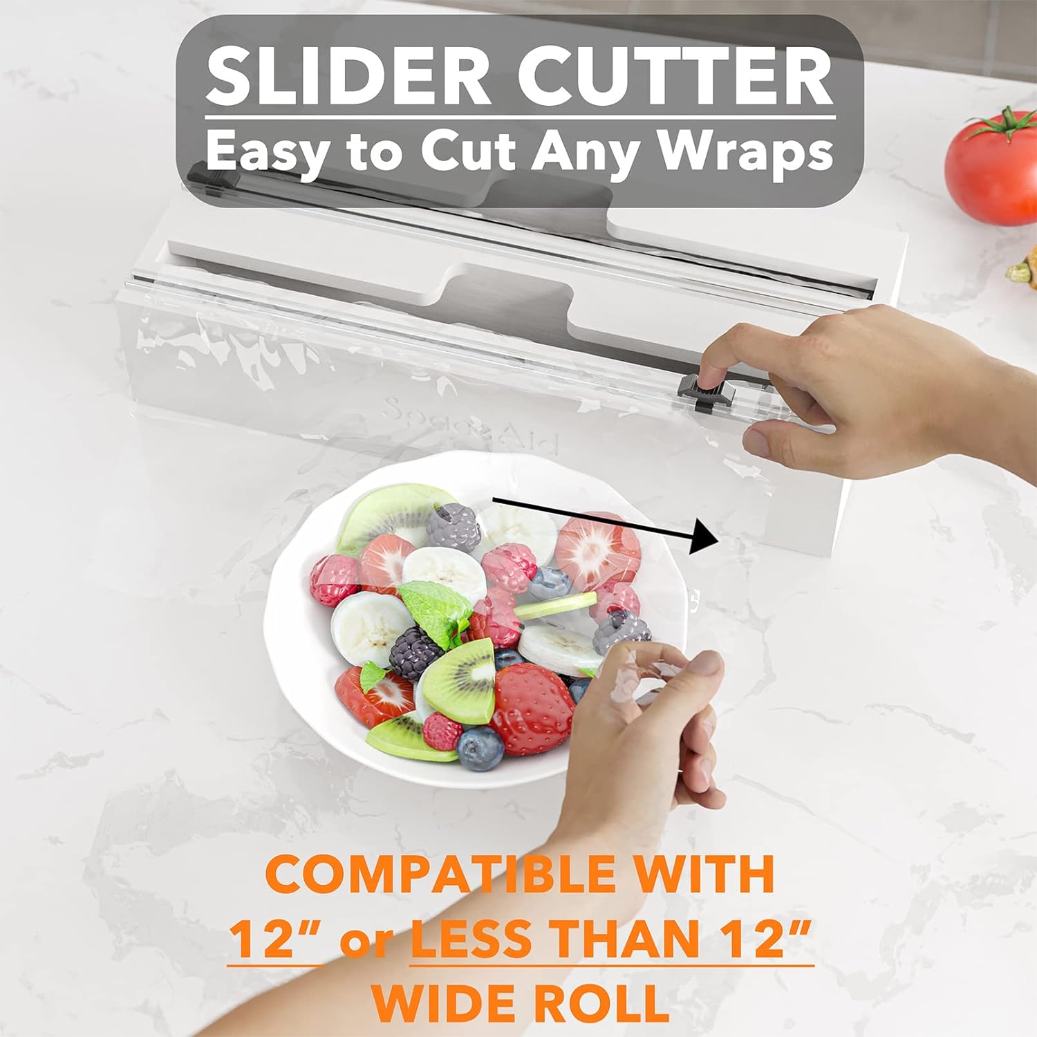Wrap Organizer with Cutter and Labels, Plastic Wrap, Aluminum Foil and Wax Bamboo Dispenser, Storage Organization Holder -2 in 1 (12 Wrap Organizer with Cutter and Labels, Plastic Wrap, Aluminum Foil and Wax Bamboo Dispenser, Storage Organization Holder -2 in 1 (12